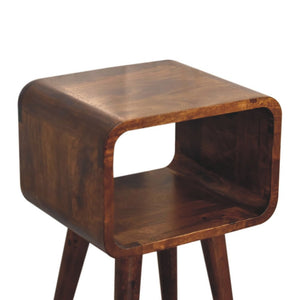 20" Chestnut Solid Wood Open Nightstand