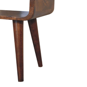 20" Chestnut Solid Wood Open Nightstand