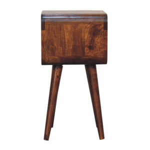 20" Chestnut Solid Wood Open Nightstand