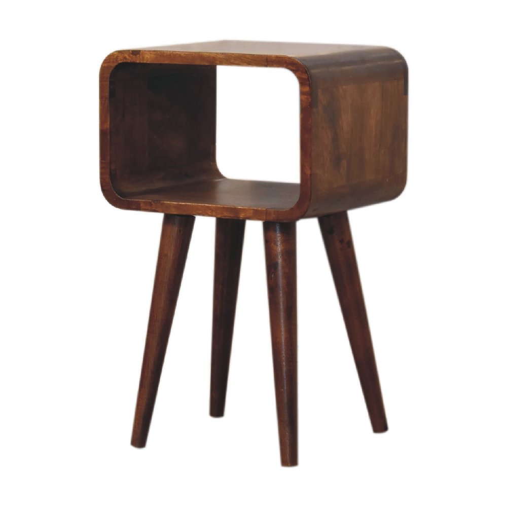 20" Chestnut Solid Wood Open Nightstand
