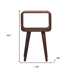 20" Chestnut Solid Wood Open Nightstand