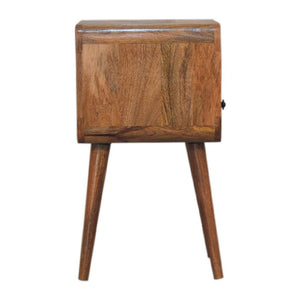 22" Oak Solid Wood Square One Drawer Nightstand