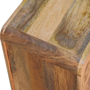 24" Oak Solid Wood Three Drawer Nightstand