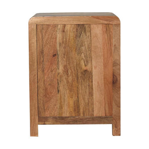 24" Oak Solid Wood Three Drawer Nightstand