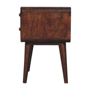 22" Chestnut Solid Wood Two Drawer Nightstand