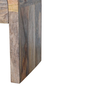 16" Beige Solid Wood One Drawer Nightstand