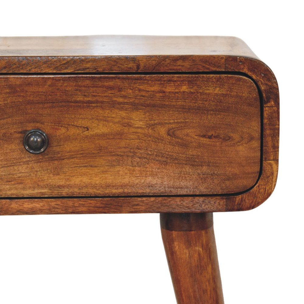 22" Chestnut Solid Wood One Drawer Nightstand