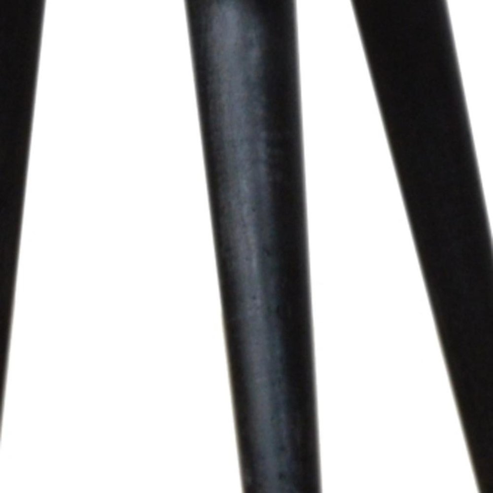 22" Black Solid Wood Square One Drawer Nightstand