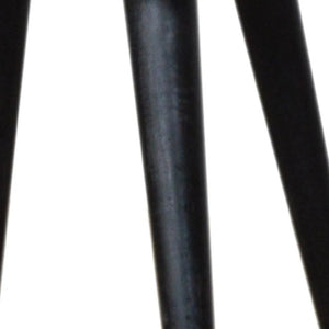 22" Black Solid Wood Square One Drawer Nightstand