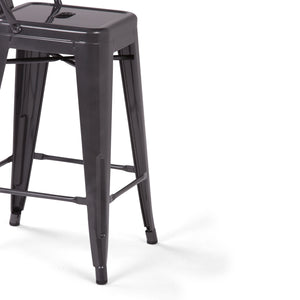 Rayne - Curved Back Metal Stool (Set of 2) by Couch.com