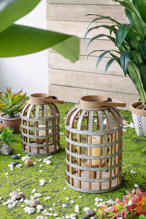 Decorative Lantern With Handle, Wooden Lantern For Indoor Outdoor, Home Garden Wedding by Couch.com
