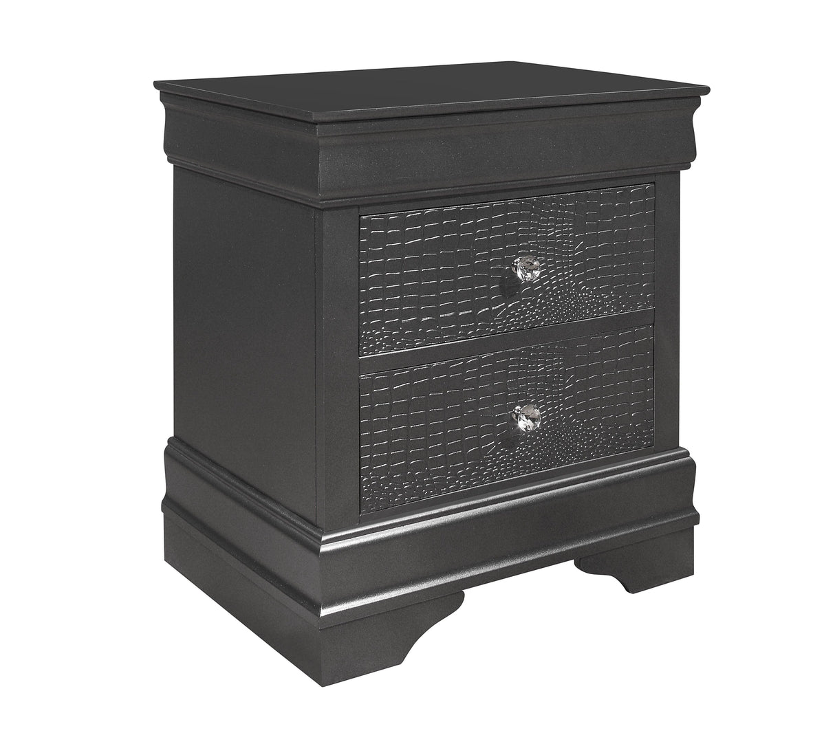 Shaker - Crocodile Metallic Nightstand by Couch.com