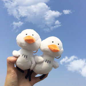 Little white duck plush pendant