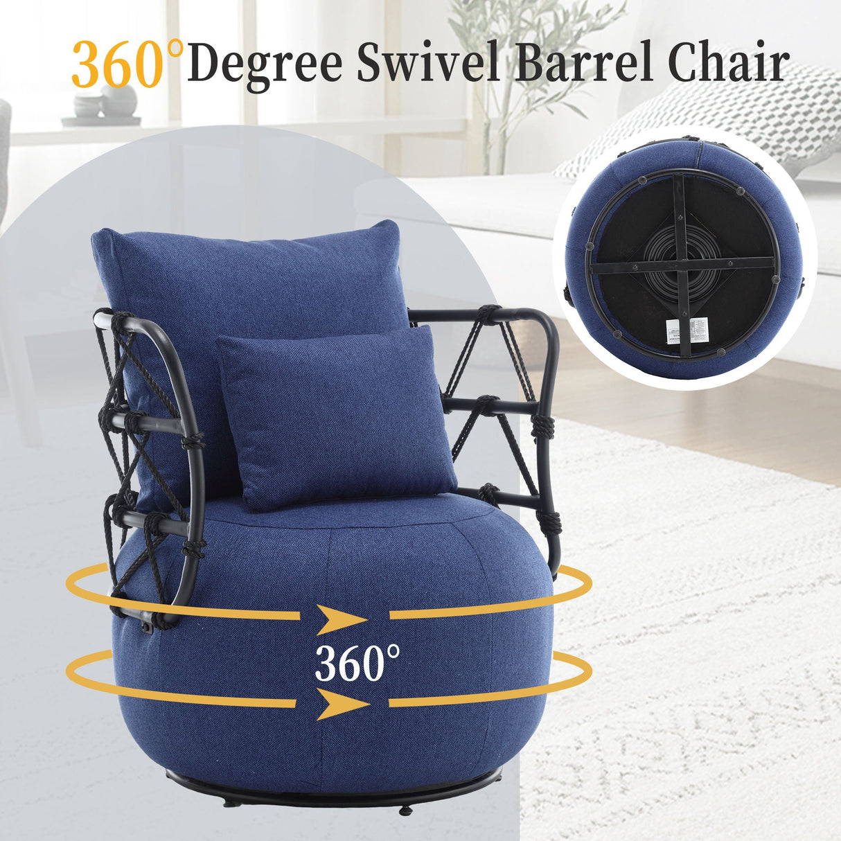 Coolmore - Upholstered Tufted Living Room Chair, Accent Chair With Metal Stand by Couch.com