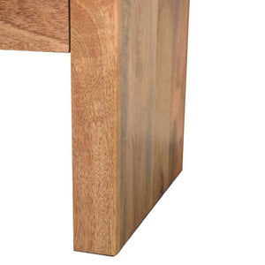 16" Brown Solid Wood One Drawer Nightstand