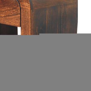 16" Walnut Solid Wood One Drawer Nightstand