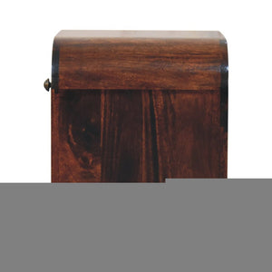 16" Walnut Solid Wood One Drawer Nightstand