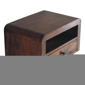 18" Chestnut Solid Wood One Drawer Floating Nightstand