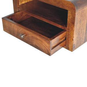 18" Chestnut Solid Wood One Drawer Floating Nightstand