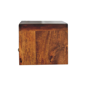 18" Chestnut Solid Wood One Drawer Floating Nightstand