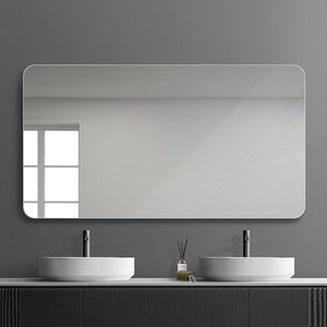 Couch.com Bathroom Vanity Mirror, Wall Mounted Mirror For Bathroom Anti-Fog Waterproof Clear, Durable Design, Modern Style, Mirror Construction, Pearl Silver Finish by Couch.com