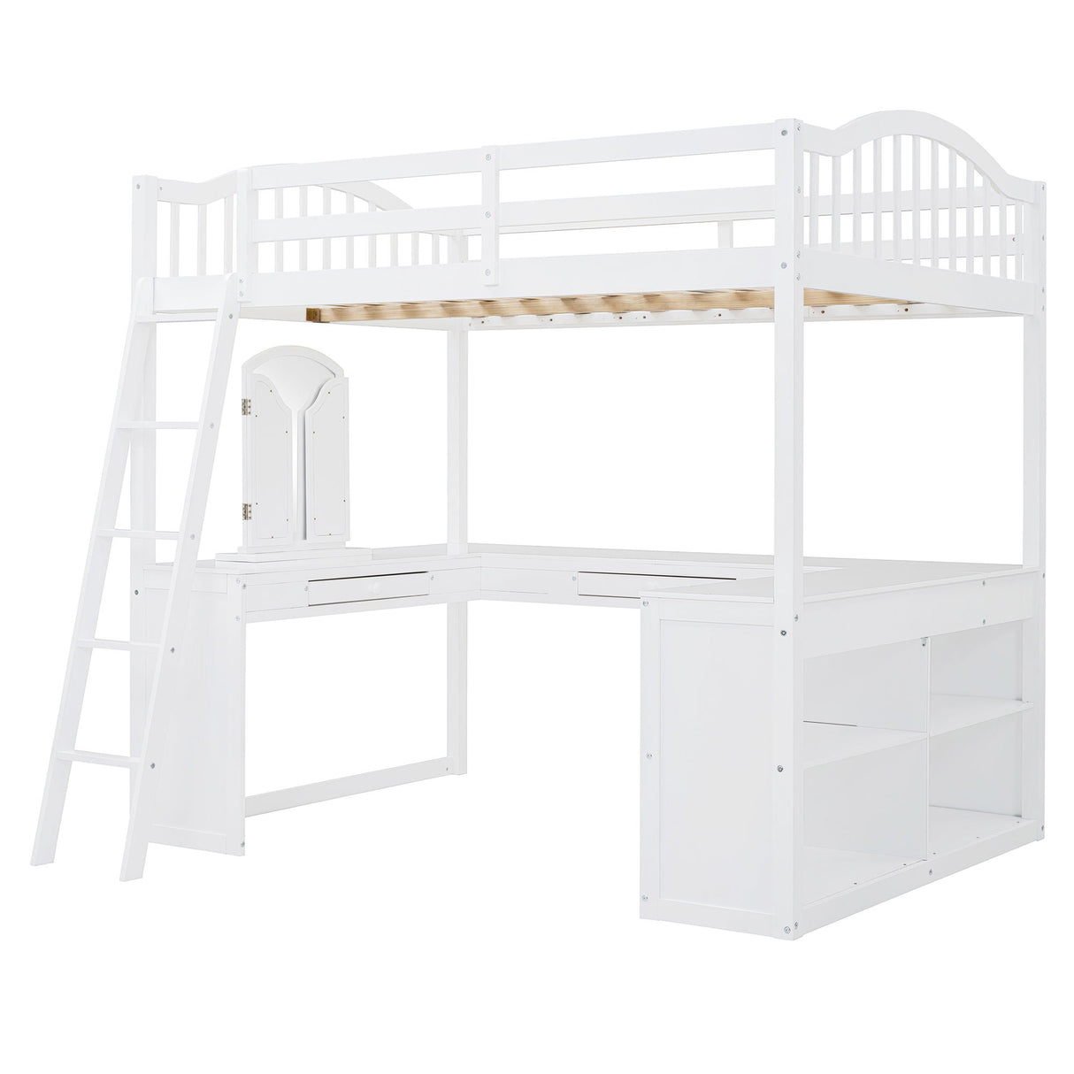 Loft Bed With Drawers, Cabinet, Shelves With Desk by Couch.com