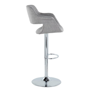 Vintage Flair - Mid Century Modern Adjustable Barstool With Oval Footrest (Set of 2) by Couch.com