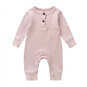 New Baby Jumpsuit Sunken Stripe Trousers Romper Western Style