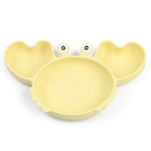 Silicone Split Cutlery Crab Plate For Infants