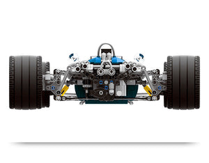 Creative Technology Blue Racing Car Assembling Building Blocks Toy