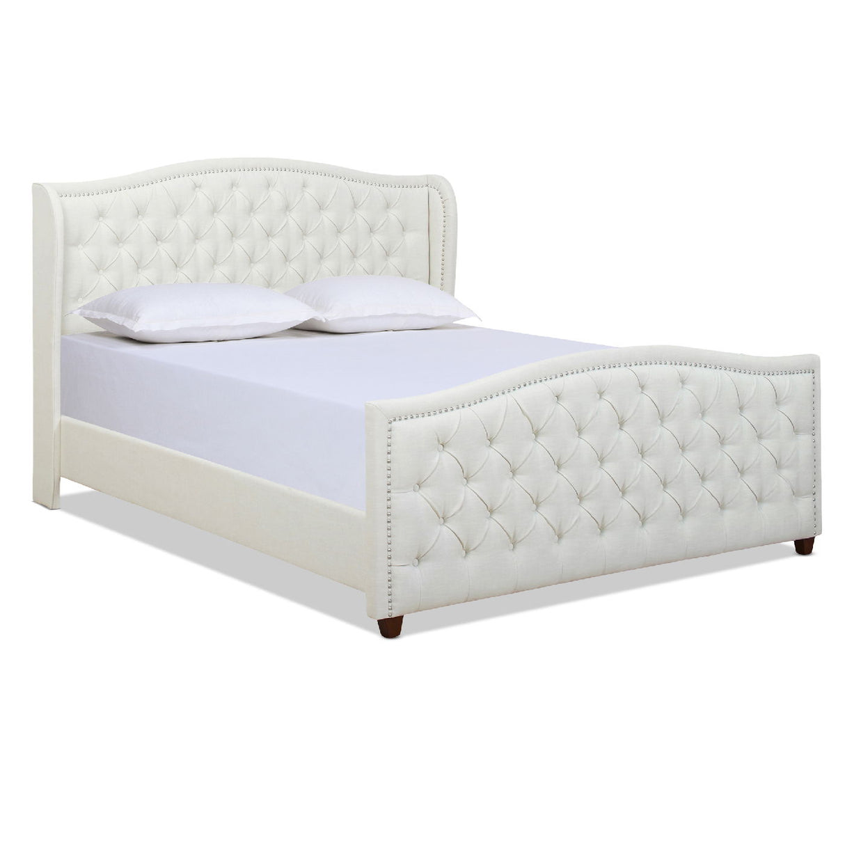 Marcella - Upholstered Shelter Headboard Bed Set by Couch.com