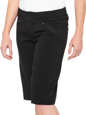 100% Women's Ridecamp Shorts - Black - Medium 40037-00001