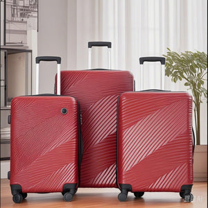 3 Piece Luggage Sets Lightweight Suitcase With Two Hooks, Spinner Wheels, by Couch.com