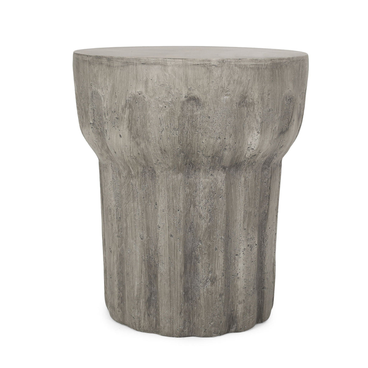 Outdoor Round Side Table - Gray by Couch.com
