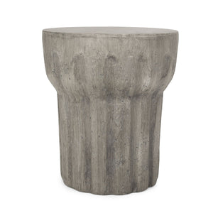 Outdoor Round Side Table - Gray by Couch.com