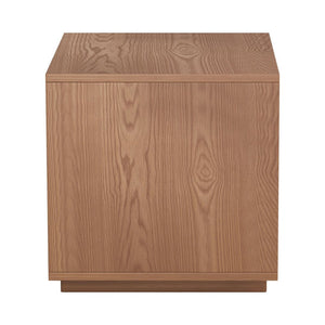 16" Natural Wood Plantation Shutter One Drawer Nightstand