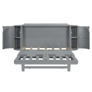 Murphy Bed With Hidden Storage & Modern Woven Design by Couch.com