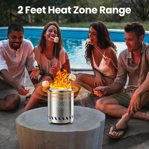 6.7" Portable Smokeless Tabletop Fire Pit, Low Smoke Burning Tabletop Fire Pit Fuel
