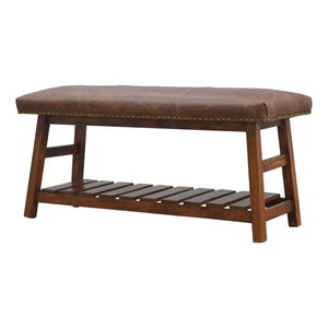 Buffalo - Hide Hallway Bench - Brown by Couch.com