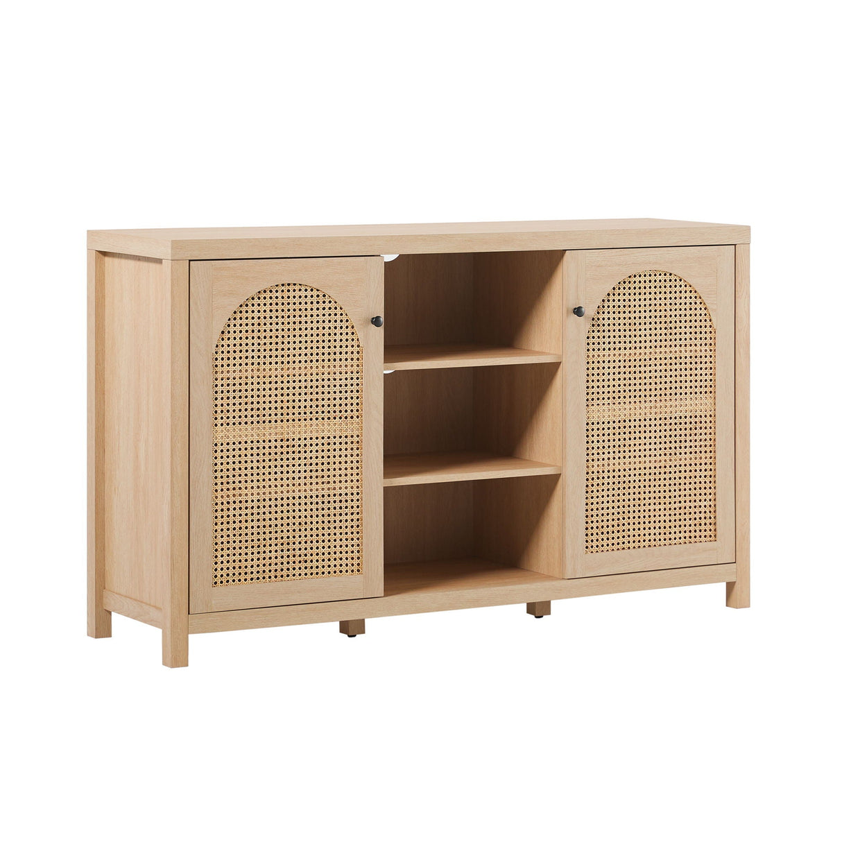 Transitional 2 Door Sideboard With Arched Rattan Panels by Couch.com