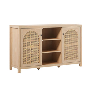 Transitional 2 Door Sideboard With Arched Rattan Panels by Couch.com