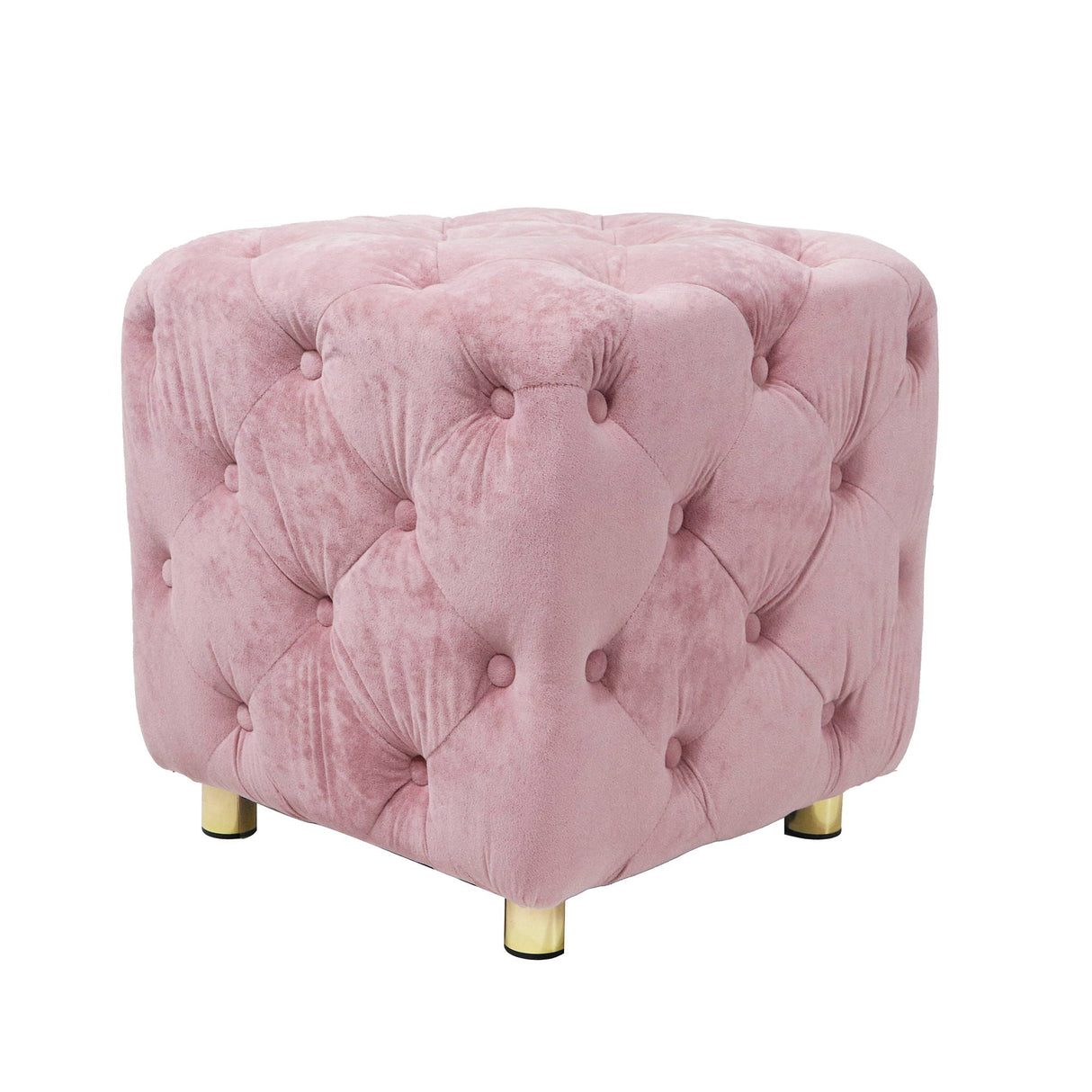 Modern Velvet Upholstered Ottoman, Exquisite Small End Table, Soft Foot Stool, Dressing Makeup Chair, Comfortable Seat For Living Room, Bedroom, Entrance by Couch.com