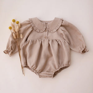 Linen Floral Baby Girl Jumpsuit