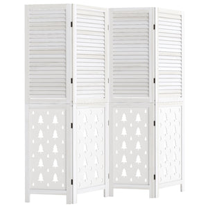 67" Tall Wood Room Divider Indoor Wooden Partition for Room Separation-4 Panels