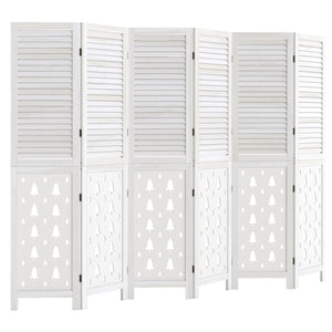 67" Tall Wood Room Divider Indoor Wooden Partition for Room Separation-6 Panels