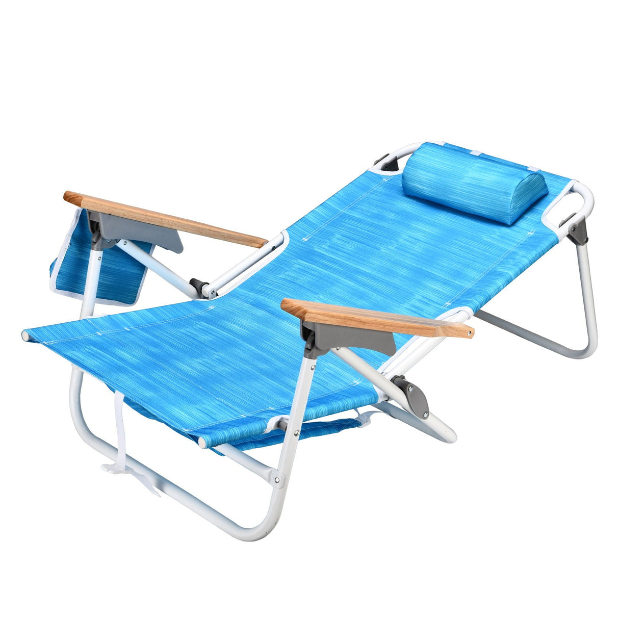 Backpack Beach Chair, 5 Position Chair With Pouch Folding Lightweight Positions by Couch.com