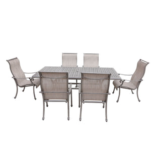 Cast Aluminum Dining Set With Sling Chairs by Couch.com