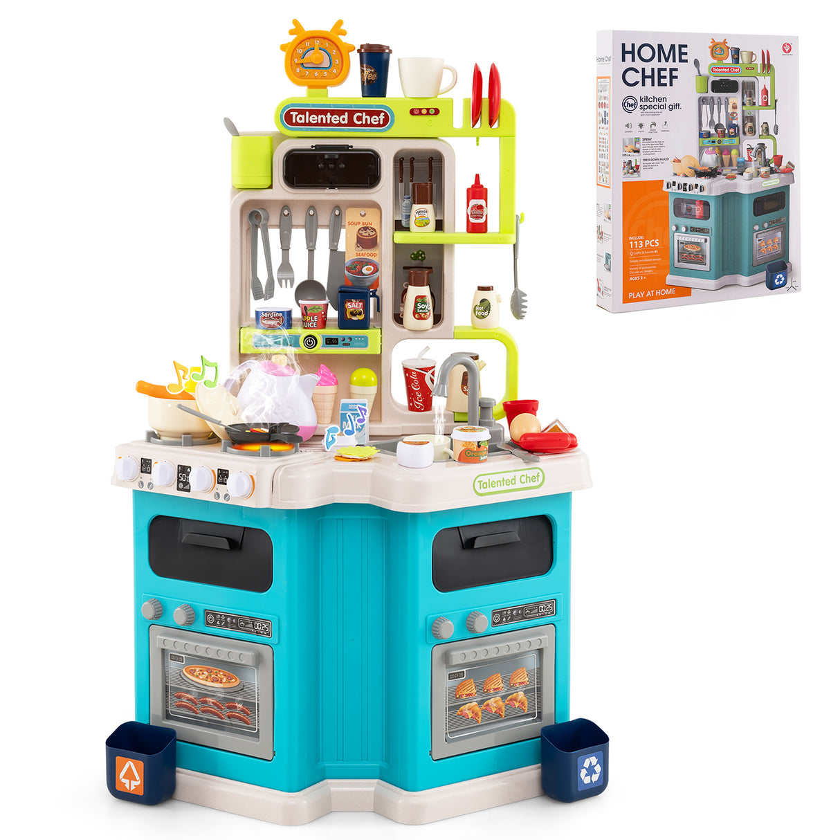 Kids Kitchen Playset-Blue