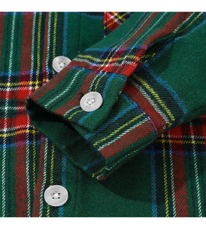 Boy Fashionable Suit Plaid Shirt Outfit