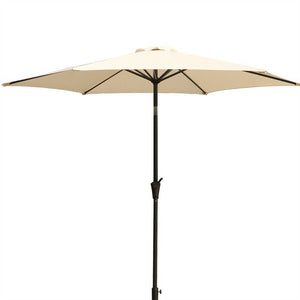 8.8' Outdoor Aluminum Patio Umbrella With 42 Pound Round Resin Umbrella Base by Couch.com